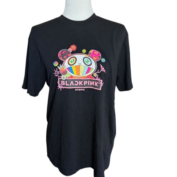 BLACKPINK x Takashi Murakami NTWRK Collab Graphic T-Shirt Small 2023 Black - Picture 1 of 10